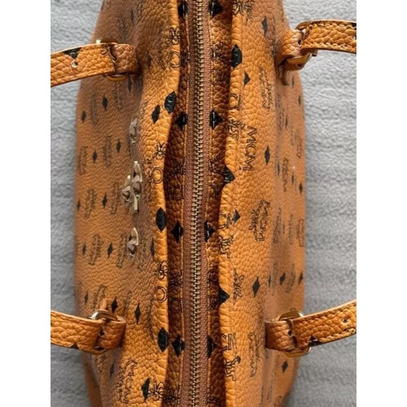 MCM Aren Cognac Visetos Tote Bag - Picture 6 of 9